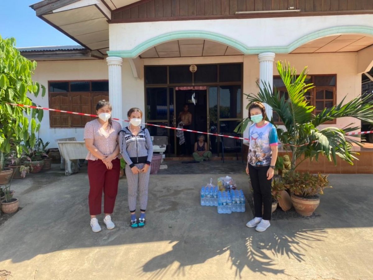 มอบถุงยังชีพ  5 ครัวเรือน หมู่ที่ 2 บ้านโนนเหลื่อม และ บ้านหนองโสมง หมู่ที่ 6