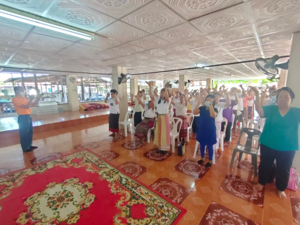 กิจกรรมโครงการอบรมพัฒนาระบบการดูแลผู้สูงอายุและพัฒนาคุณภาพชีวิต  โรงเรียนผู้สูงอายุอุดมทรัพย์บุญวัฒน์ ณ วัดศิริมังคลาราม (วัดโนนเหลื่อม) ตำบลอุดมทรัพย์ อำเภอวังน้ำเขียว จังหวัดนครราชสีมา