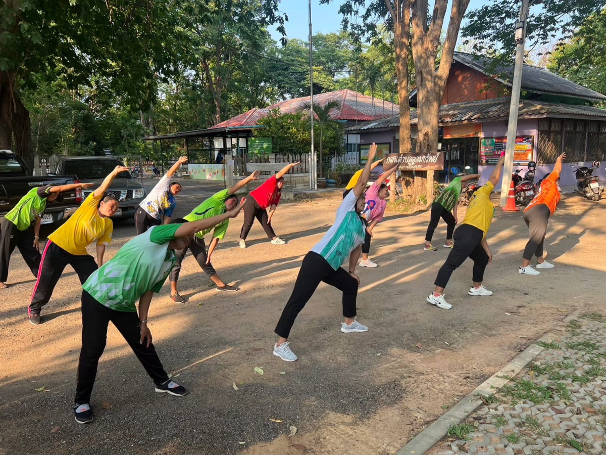โครงการส่งเสริมการออกกำลังกาย (แอโรบิคเพื่อสุขภาพ) ระหว่างวันที่ 29 มีนาคม 2567  ถึง 7 มิถุนายน 2567