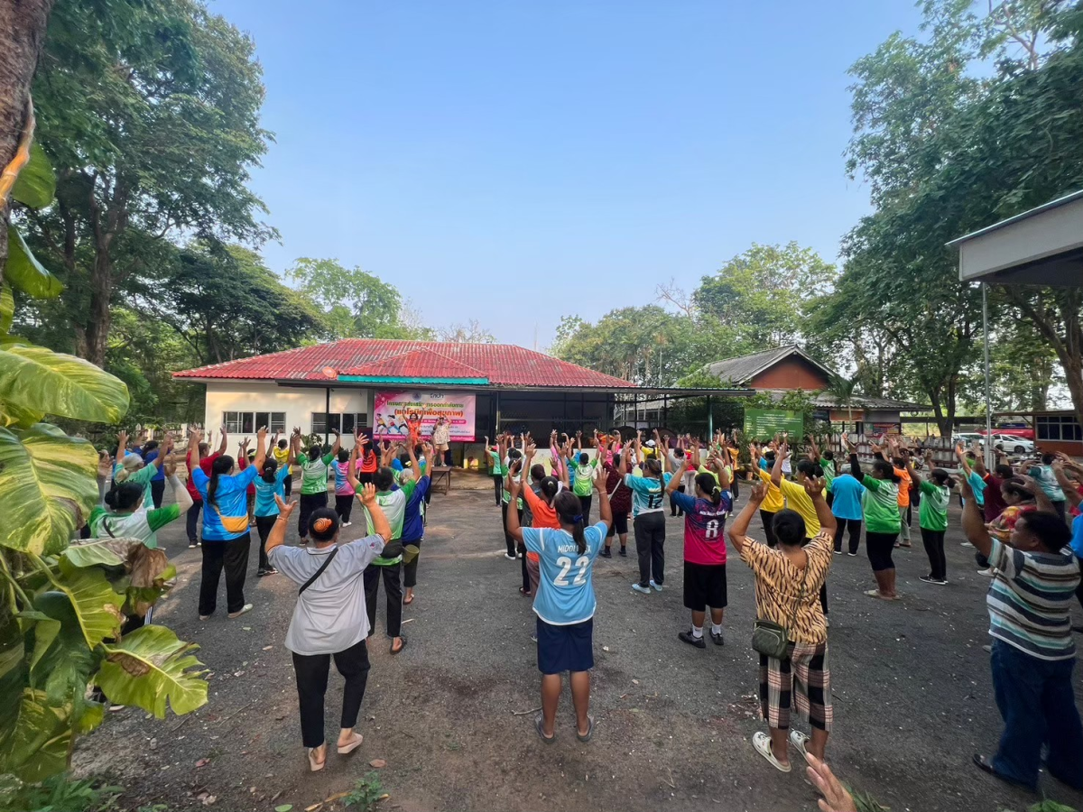 โครงการส่งเสริมการออกกำลังกาย (แอโรบิคเพื่อสุขภาพ) ระหว่างวันที่ 29 มีนาคม 2567  ถึง 7 มิถุนายน 2567