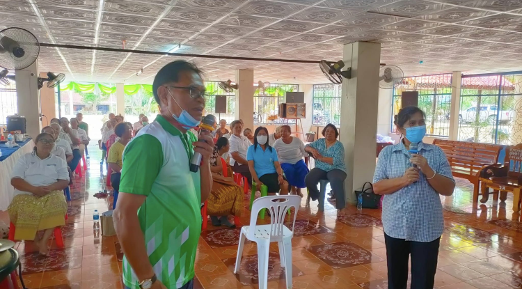 กิจกรรมโครงการอบรมพัฒนาระบบการดูแลผู้สูงอายุและพัฒนาคุณภาพชีวิต โรงเรียนผู้สูงอายุอุดมทรัพย์บุญวัฒน์ ณ วัดศิริมังคลาราม (วัดโนนเหลื่อม)