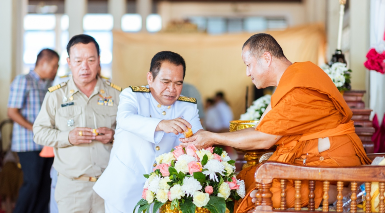 ร่วมพิธีต้อนรับพระครูสัญญาบัตร พัดยศ และผ้าไตร พระราชทาน พระครูอุดมปัญญาวัตร เจ้าคณะตำบลอุดมทรัพย์ เขต 2 เจ้าอาวาสวัดห้วยพรหม (รักษาการเจ้าอาวาสวัดศิริมังคลาราม)