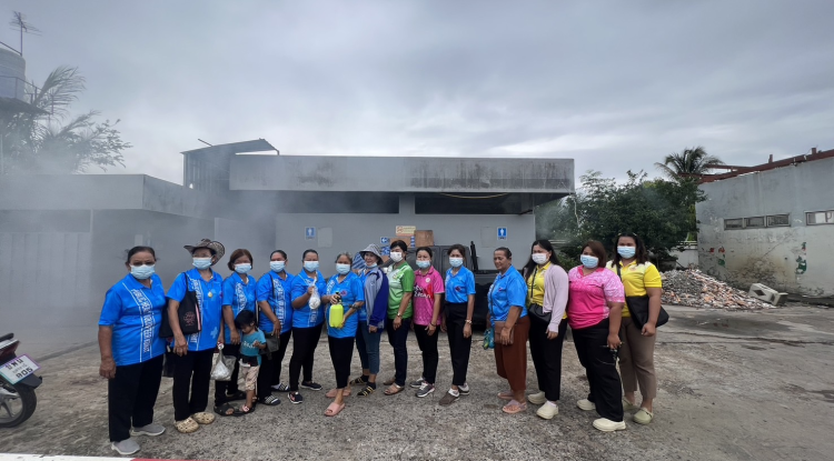 การดำเนินการฉีดพ่นหมอกควันเพื่อควบคุมโรคไข้เลือดออก หมู่ที่ 9 บ้านวังน้ำเขียว