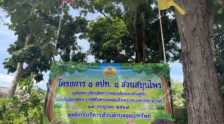 โครงการ 1 อปท. 1 สวนสมุนไพร เฉลิมพระเกียรติ พระบาทสมเด็จพระเจ้าอยู่หัว เนื่องในโอกาส วันเฉลิมพระชนมพรรษา ๖ รอบ  28 กรกฎาคม 2567