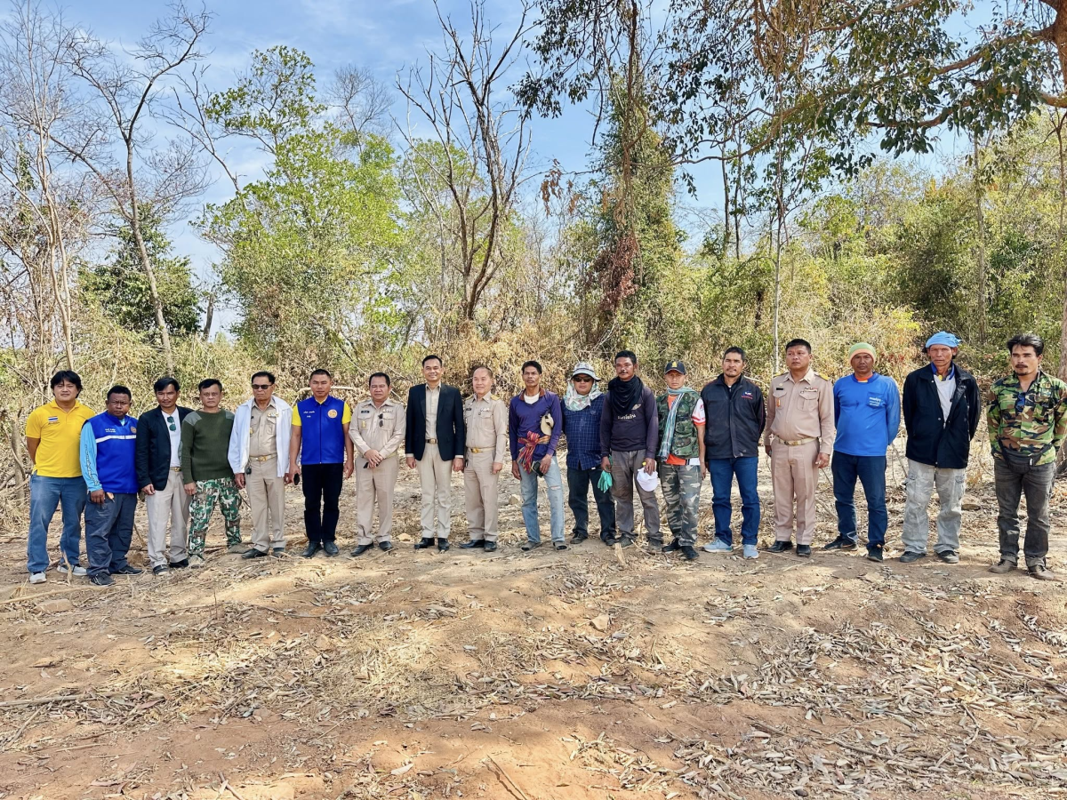 ลงพื้นที่ตรวจสอบสถานที่เตรียมการก่อสร้างหอสังเกตการณ์ระวังช้างป่า