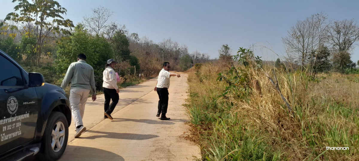 ลงพื้นที่ตรวจสอบโครงการขยายเขตไฟฟ้า ม.6 บ้านหนองโสมง (คุ้มคอกวัว)