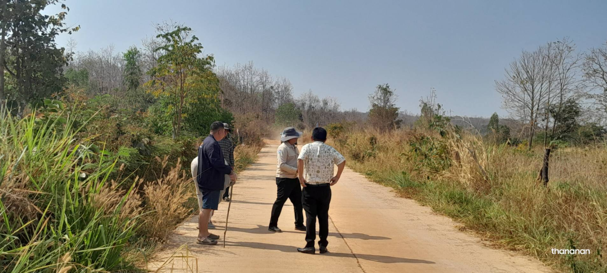 ลงพื้นที่ตรวจสอบโครงการขยายเขตไฟฟ้า ม.6 บ้านหนองโสมง (คุ้มคอกวัว)