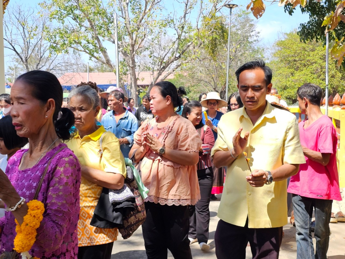 ร่วมโครงการจัดงานสืบสานประเพณีบายศรี สู่ขวัญข้าวและรับขวัญต้นกล้าวัฒนธรรม (ผู้มีบุญเกิดใหม่) ณ วัดศิริมังคลาราม (โนนเหลื่อม)