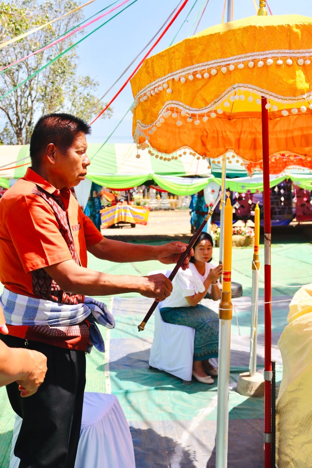 ร่วมโครงการจัดงานสืบสานประเพณีบายศรี สู่ขวัญข้าวและรับขวัญต้นกล้าวัฒนธรรม (ผู้มีบุญเกิดใหม่) ณ วัดศิริมังคลาราม (โนนเหลื่อม)
