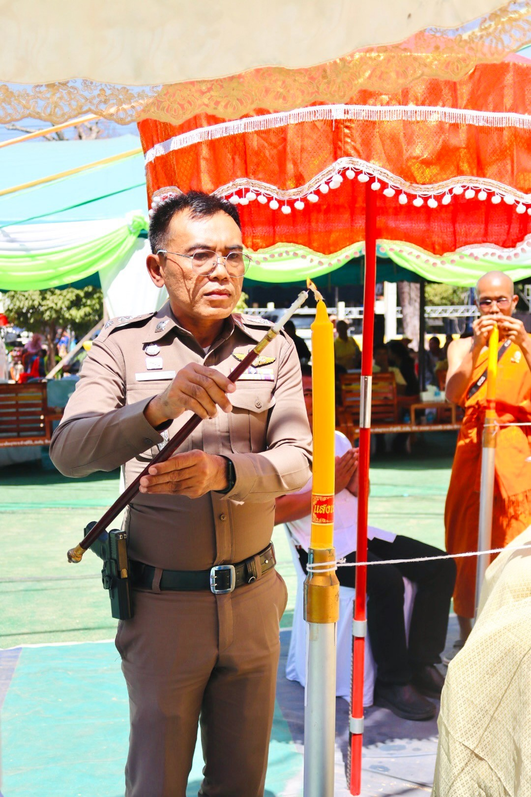 ร่วมโครงการจัดงานสืบสานประเพณีบายศรี สู่ขวัญข้าวและรับขวัญต้นกล้าวัฒนธรรม (ผู้มีบุญเกิดใหม่) ณ วัดศิริมังคลาราม (โนนเหลื่อม)