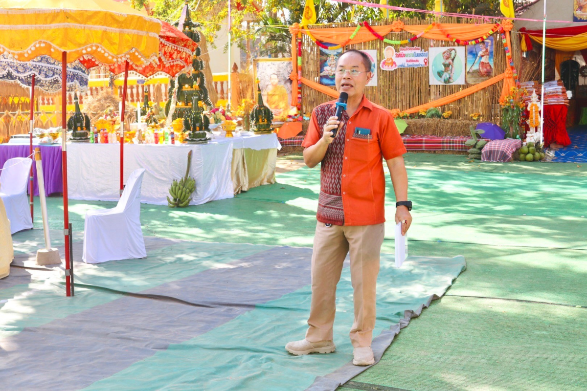 ร่วมโครงการจัดงานสืบสานประเพณีบายศรี สู่ขวัญข้าวและรับขวัญต้นกล้าวัฒนธรรม (ผู้มีบุญเกิดใหม่) ณ วัดศิริมังคลาราม (โนนเหลื่อม)