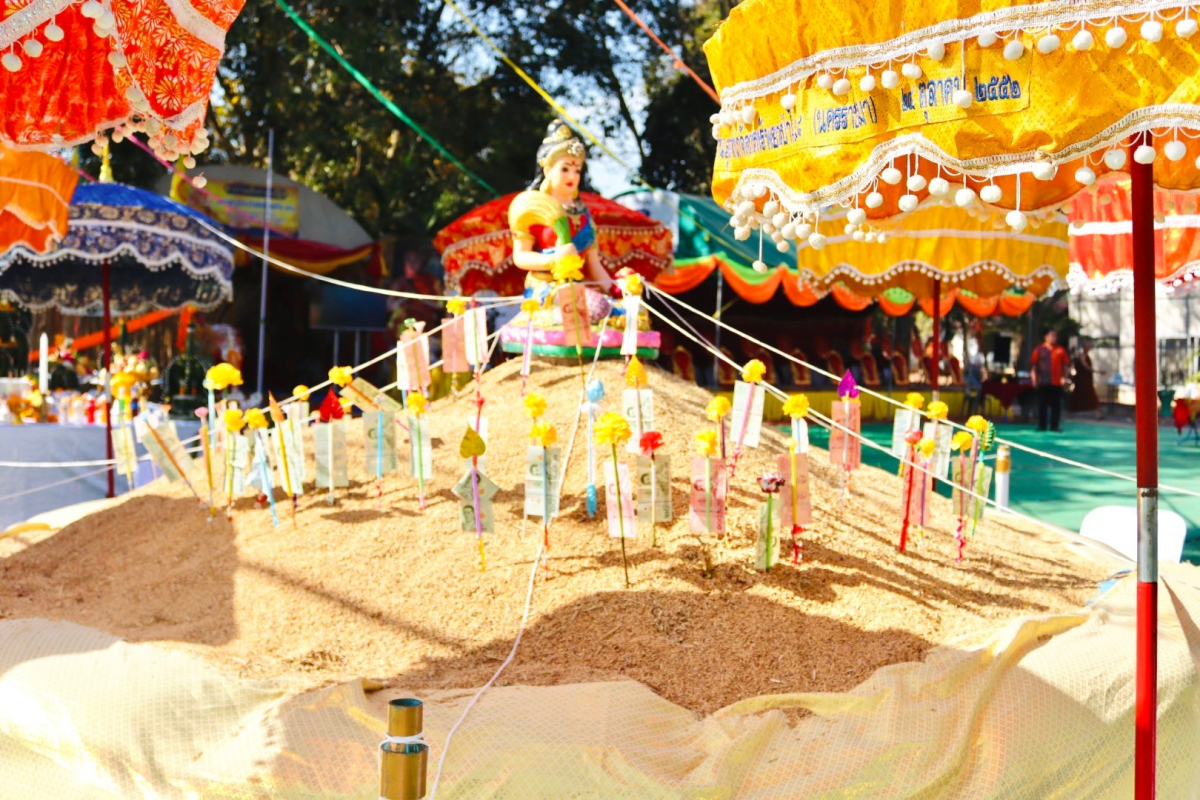ร่วมโครงการจัดงานสืบสานประเพณีบายศรี สู่ขวัญข้าวและรับขวัญต้นกล้าวัฒนธรรม (ผู้มีบุญเกิดใหม่) ณ วัดศิริมังคลาราม (โนนเหลื่อม)