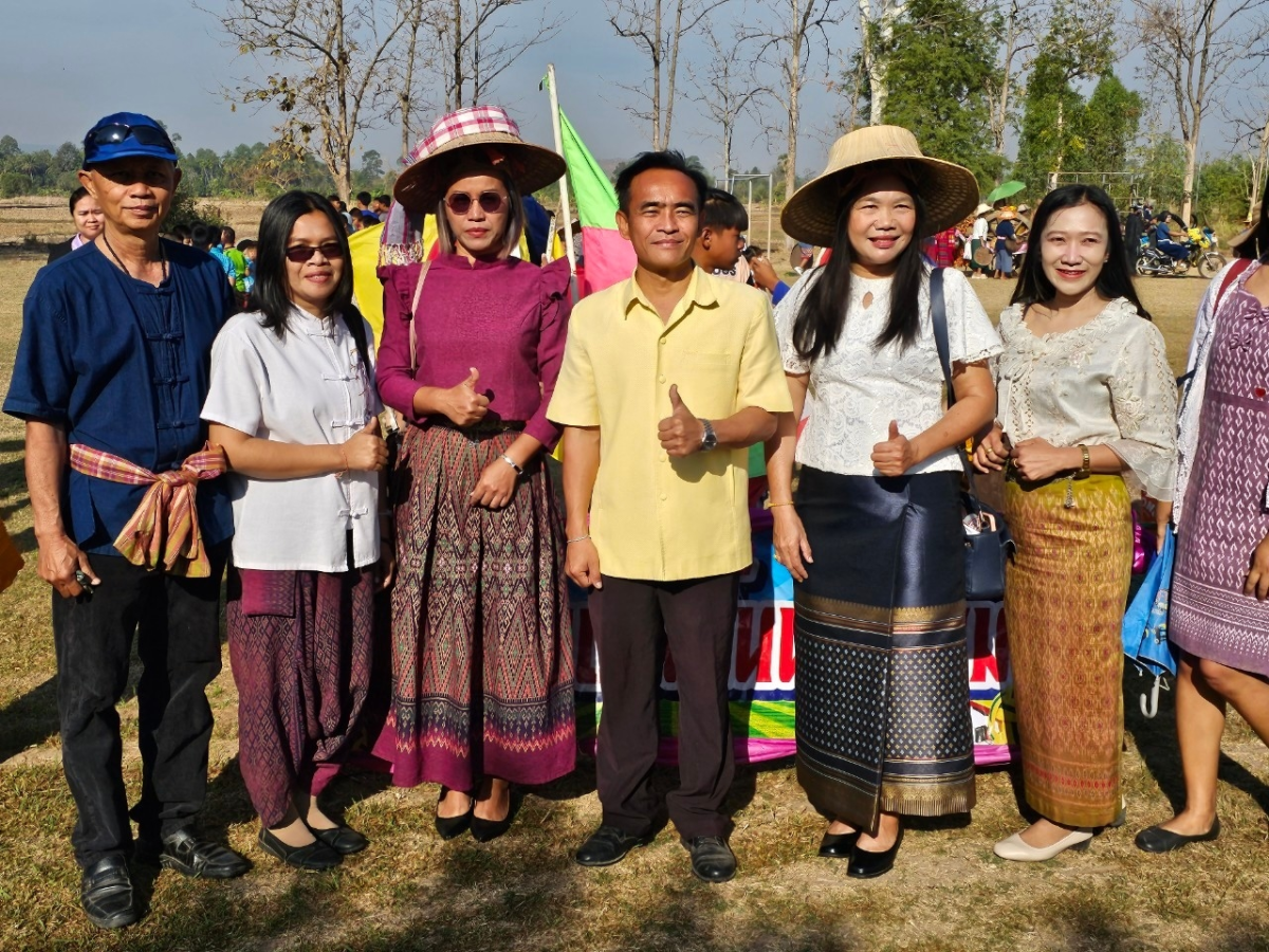 ร่วมโครงการจัดงานสืบสานประเพณีบายศรี สู่ขวัญข้าวและรับขวัญต้นกล้าวัฒนธรรม (ผู้มีบุญเกิดใหม่) ณ วัดศิริมังคลาราม (โนนเหลื่อม)