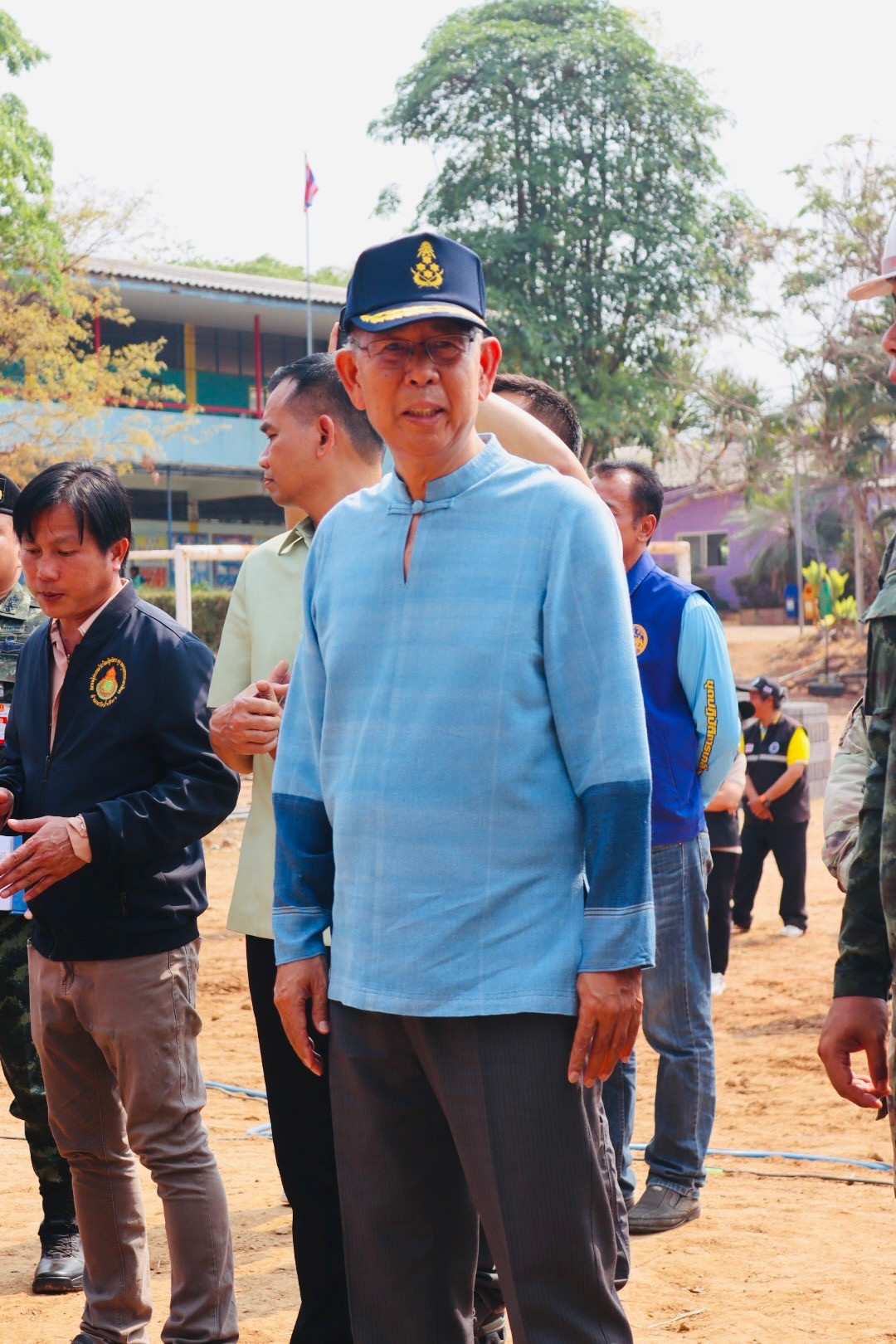 ร่วมต้อนรับ นายชัยวัฒน์ ชื่นโกสุม ผู้ว่าราชการจังหวัดนครราชสีมา ลงพื้นที่ตรวจเยี่ยมการปฏิบัติงานก่อสร้างอาคารอเนกประสงค์ โรงเรียนบ้านซับเต่า