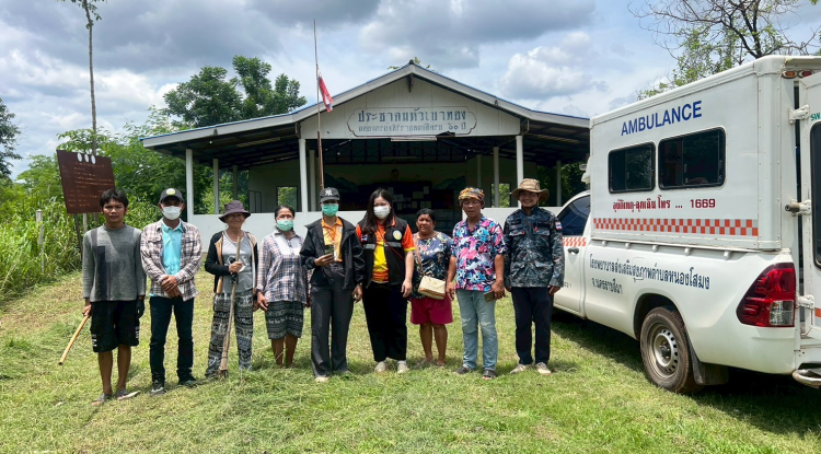 ฉีดพ่นหมอกควันกำจัดลูกน้ำยุงลาย  บริเวณภายในหมู่บ้าน หัวเขาทอง ม.15 บ้านเลขที่ 55 ครั้งที่ 1