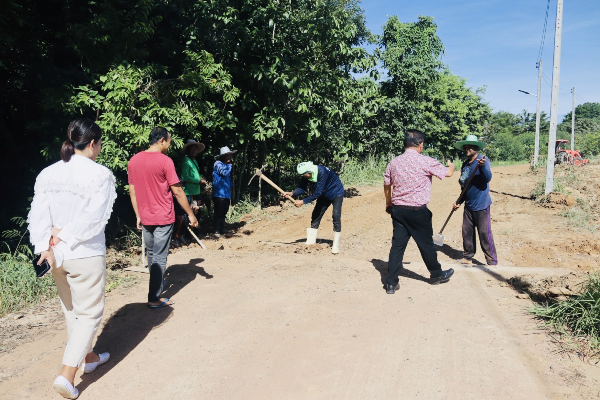 โครงการก่อสร้างถนนคอนกรีต  งบเงินอุดหนุนงบประมาณประจำปี พ.ศ. 2568 