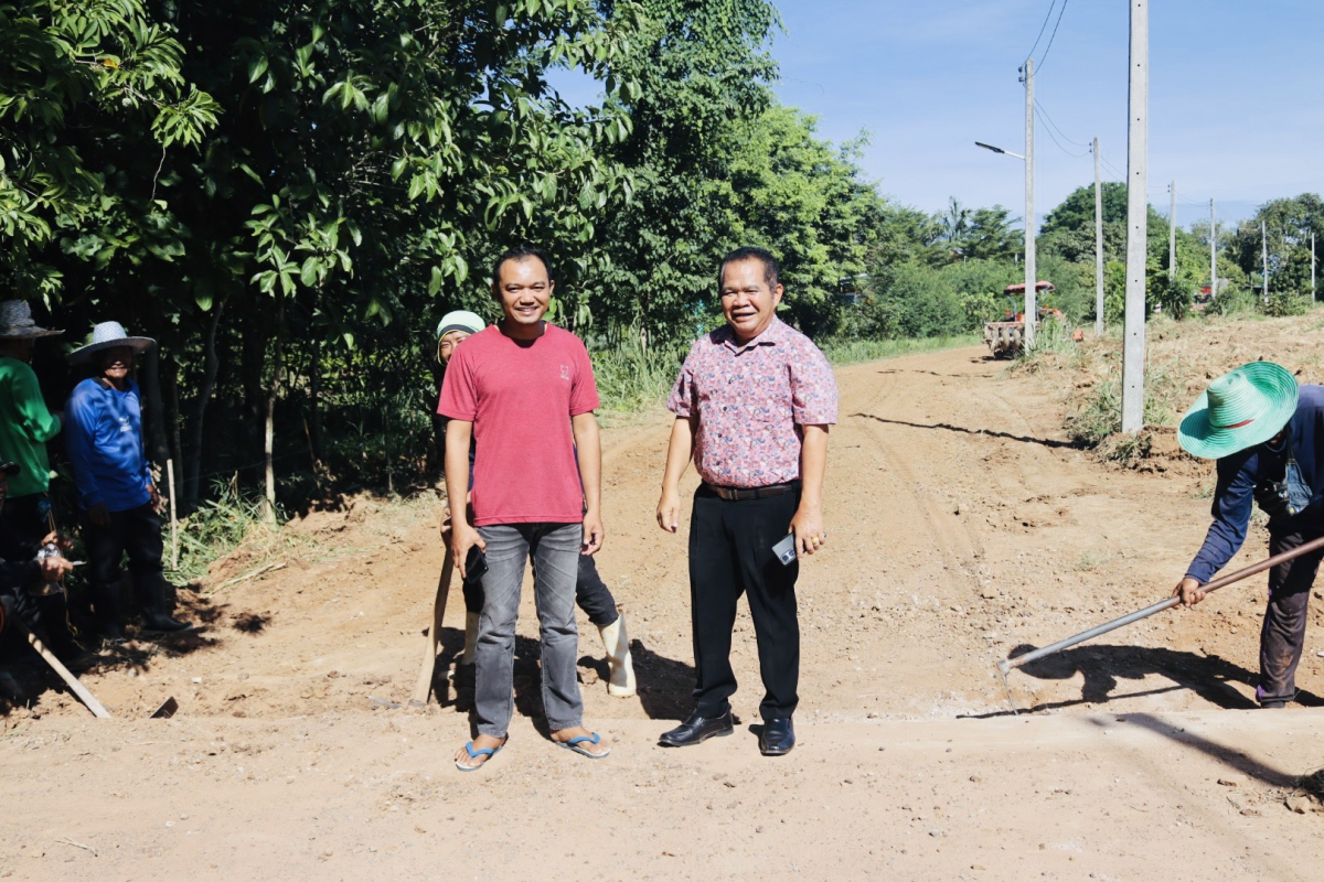 โครงการก่อสร้างถนนคอนกรีต  งบเงินอุดหนุนงบประมาณประจำปี พ.ศ. 2568 