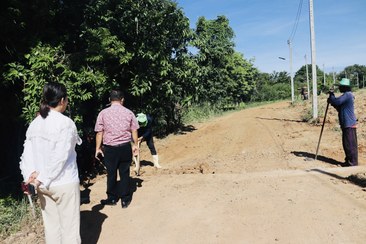 โครงการก่อสร้างถนนคอนกรีต  งบเงินอุดหนุนงบประมาณประจำปี พ.ศ. 2568 