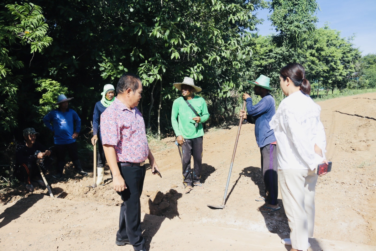 โครงการก่อสร้างถนนคอนกรีต  งบเงินอุดหนุนงบประมาณประจำปี พ.ศ. 2568 