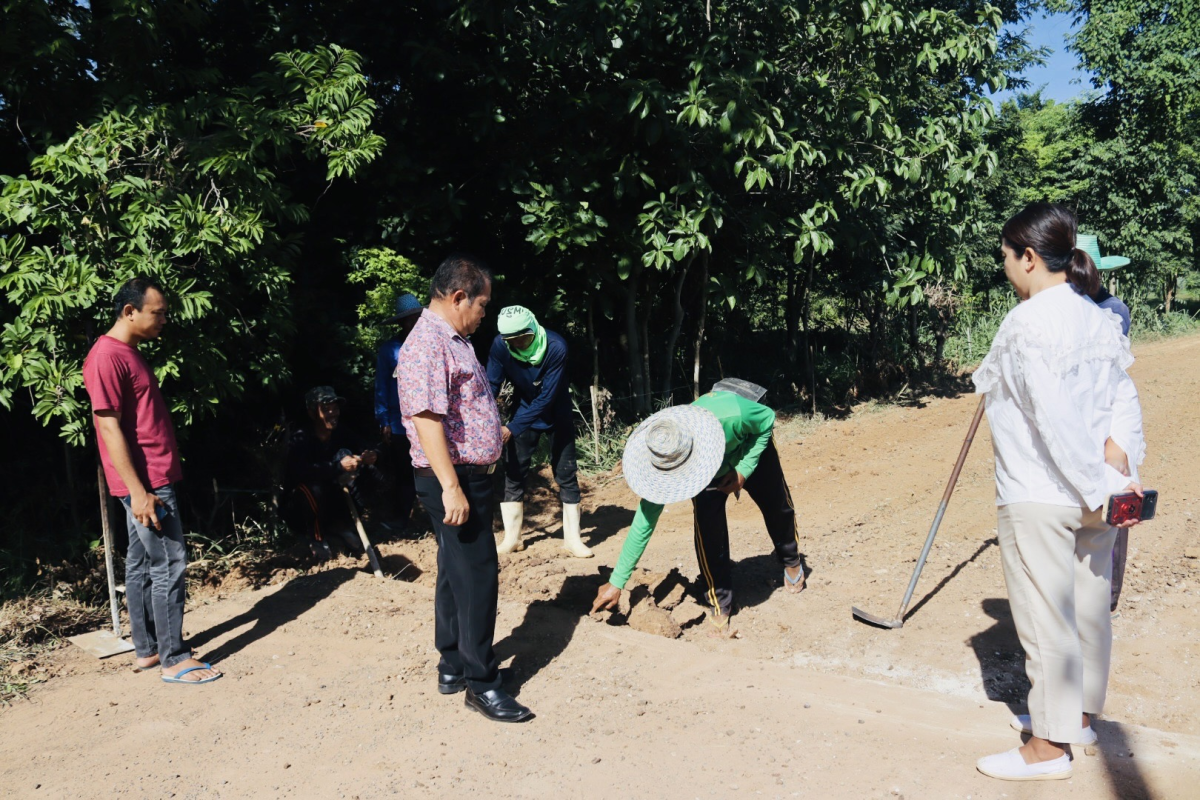 โครงการก่อสร้างถนนคอนกรีต  งบเงินอุดหนุนงบประมาณประจำปี พ.ศ. 2568 