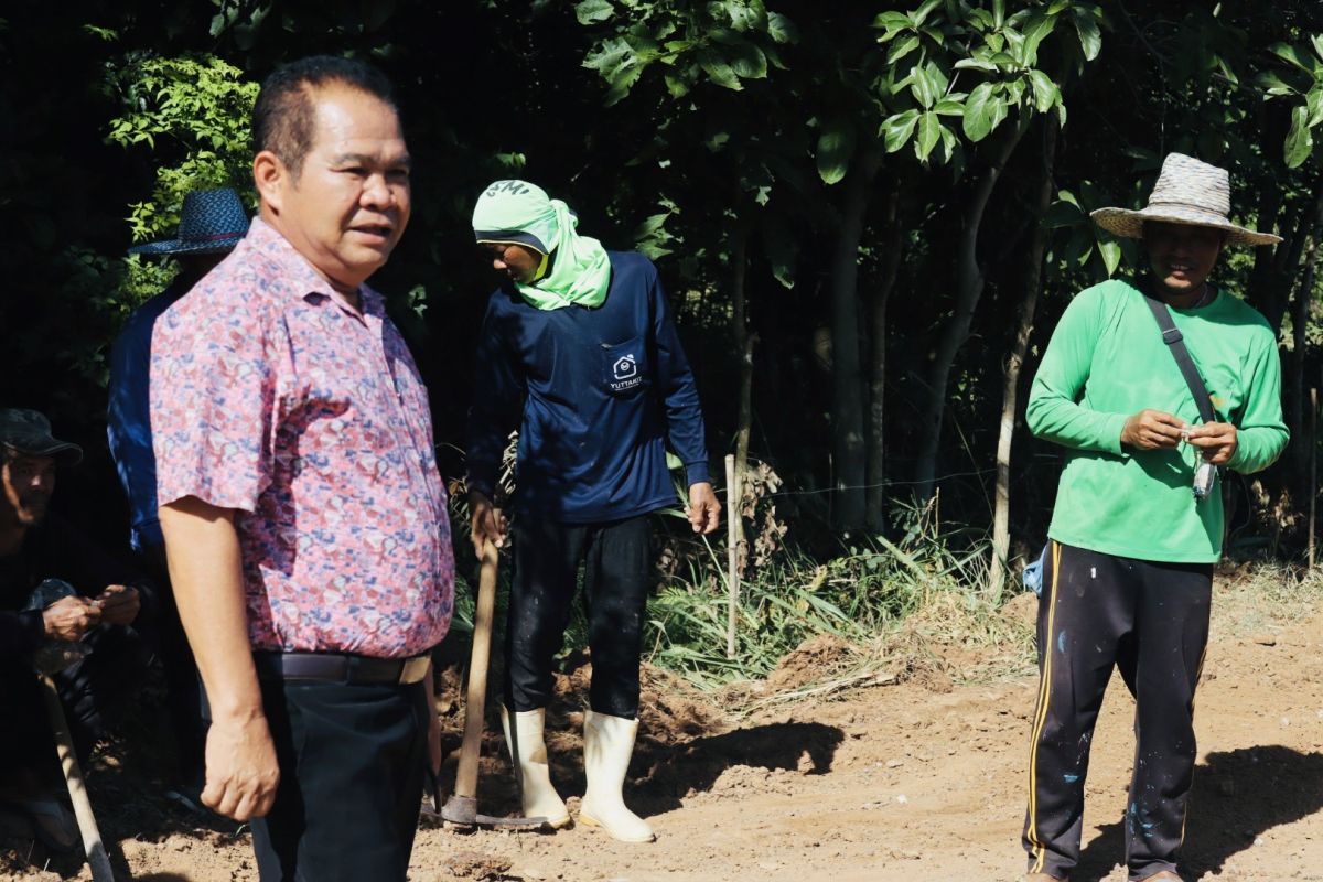 โครงการก่อสร้างถนนคอนกรีต  งบเงินอุดหนุนงบประมาณประจำปี พ.ศ. 2568 