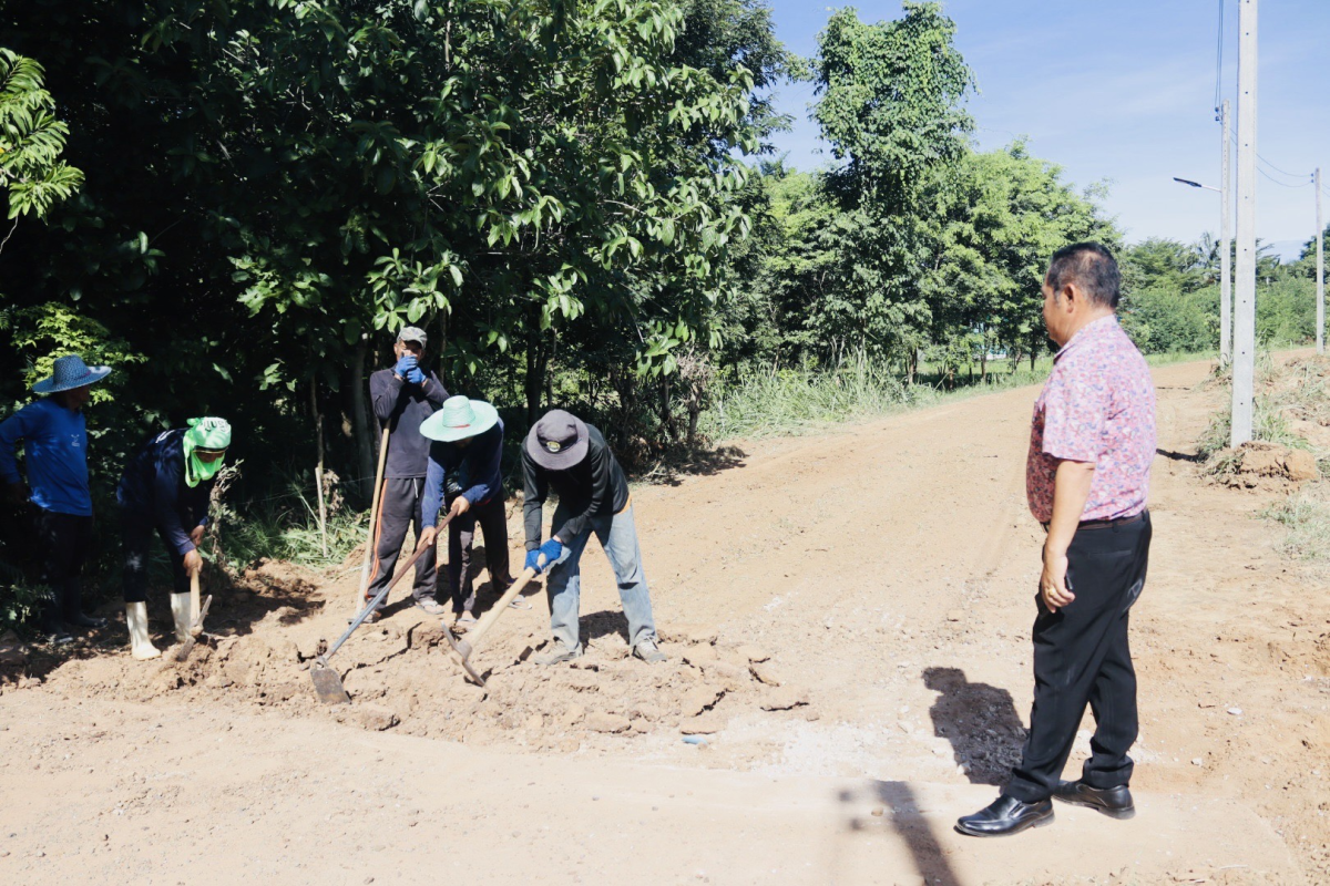 โครงการก่อสร้างถนนคอนกรีต  งบเงินอุดหนุนงบประมาณประจำปี พ.ศ. 2568 