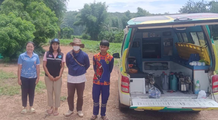 ฉีดพ่นหมอกควันป้องกันและควบคุมโรคไข้เลือดออก ประจำปี 2568 บ้านซับเต่า ม.10