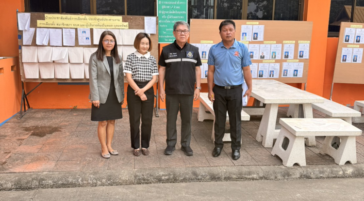 ผู้ตรวจการเลือกตั้งประจำจังหวัดนครราชสีมา ออกตรวจเยี่ยมหน่วยเลือกตั้งองค์การบริหารส่วนตำบลอุดมทรัพย์