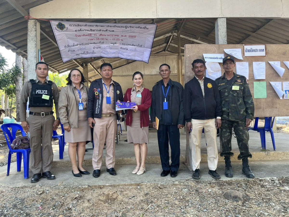 ประธานกปน.อบต.อุดมทรัพย์ ออกตรวจความเรียบร้อย สถานที่เลือกตั้งหมู่ที่ 1- หมู่ที่ 17 ในการเลือกตั้งนายก และสอบต.