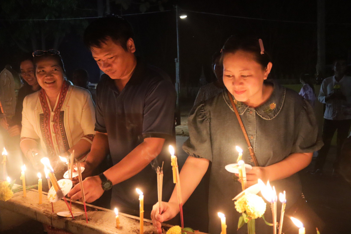 โครงการจัดงานสืบสานประเพณีบายศรี สู่ขวัญข้าว /รับขวัญต้นกล้าวัฒนธรรม (ผู้มีบุญเกิดใหม่) และร่วมกิจกรรมเวียนเทียนในวันมาฆะบูชา