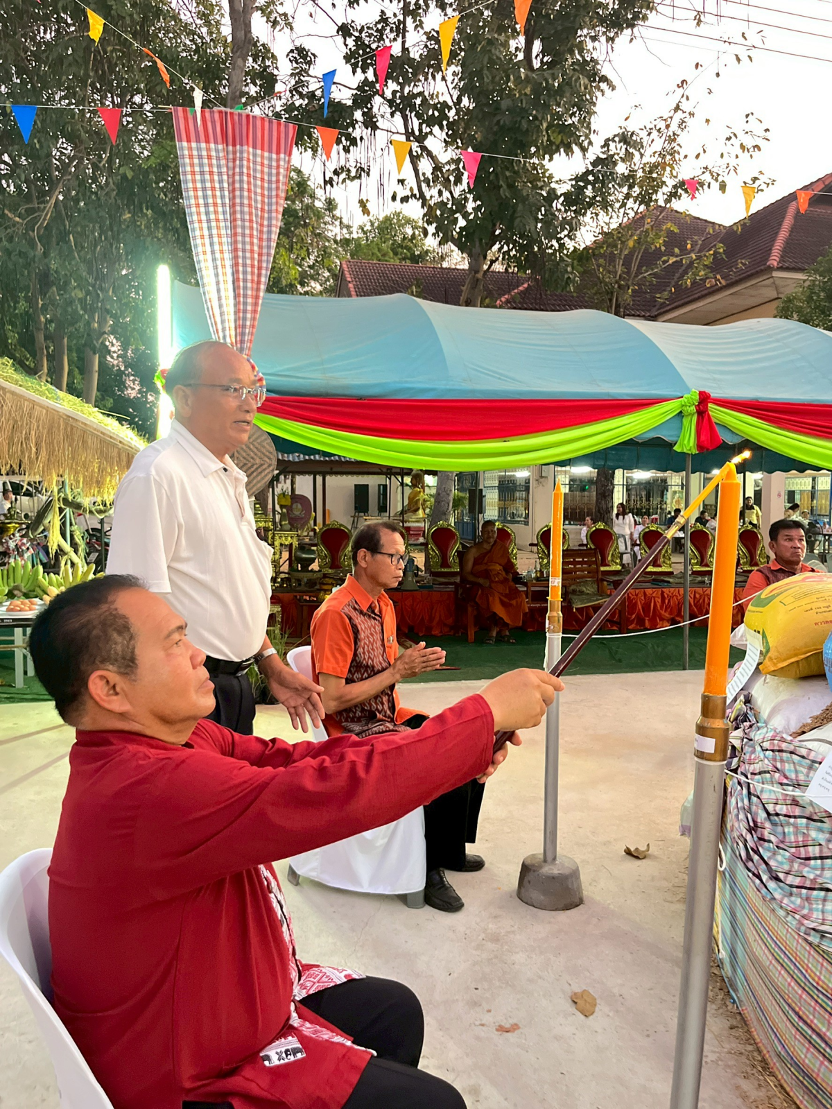 โครงการจัดงานสืบสานประเพณีบายศรี สู่ขวัญข้าว /รับขวัญต้นกล้าวัฒนธรรม (ผู้มีบุญเกิดใหม่) และร่วมกิจกรรมเวียนเทียนในวันมาฆะบูชา