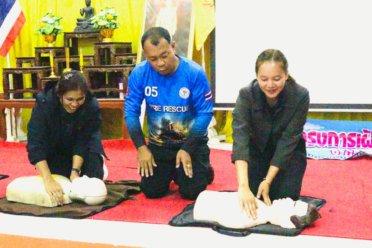 พิธีเปิดโครงการเฝ้าระวังป้องกันเด็กจมน้ำ ศูนย์พัฒนาเด็กเล็กในตำบลอุดมทรัพย์ ประจำปีงบประมาณ พ.ศ. 2569