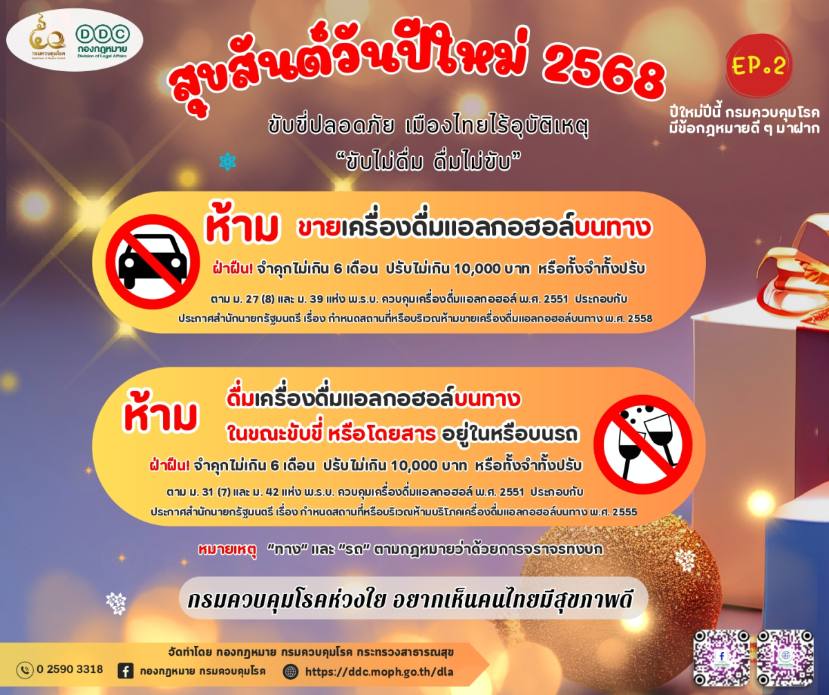 ปีใหม่ปีนี้ กองกฎหมายมีข้อกฎหมายดีๆ มาฝาก 