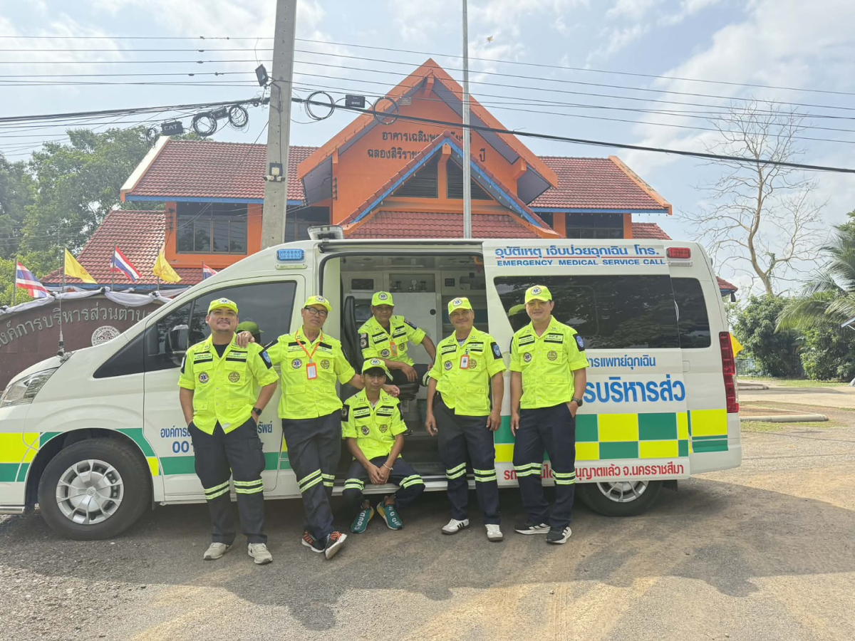 รถกู้ชีพ อบต.อุดมทรัพย์ เตรียมพร้อมช่วยเหลือประชาชน ในพื้นที่ ตลอด 24 ชั่วโมง